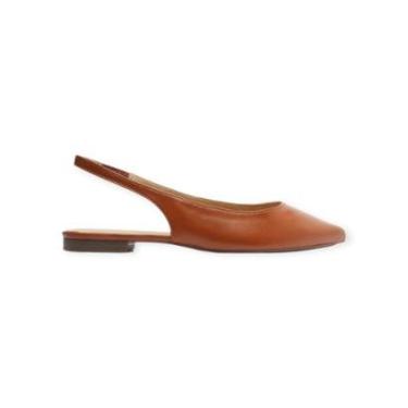 Imagem de Sapatilha Feminina Anacapri Slingback Bico Fino Marrom-Feminino