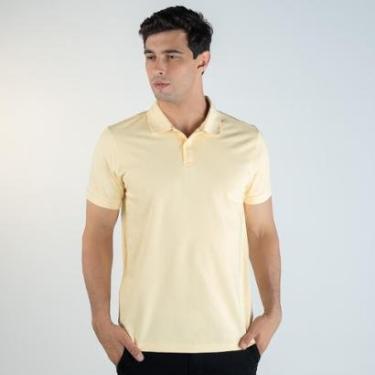 Imagem de Camisa Polo Calvin Klein Básica Amarelo Claro-Masculino