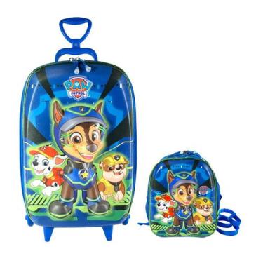 Imagem de Kit Mochila de Rodinhas 3D e Lancheira Patrulha Canina Spy - Diplomata