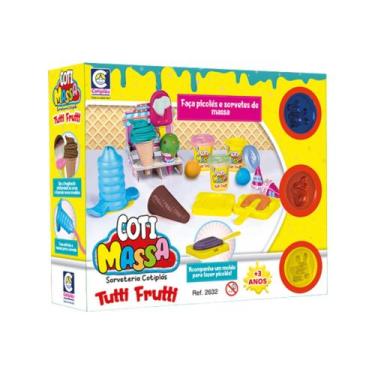 Imagem de Brinquedo Infantil Massinha Coti Massa Tutti Frutti Sorveteria em Plás