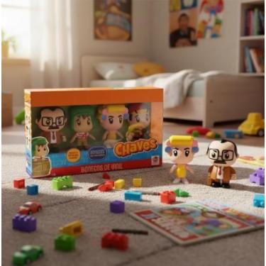 Imagem de Kit 4 Bonecos Turma do Chaves Dona Florinda Kiko Sr. Barriga - Lider