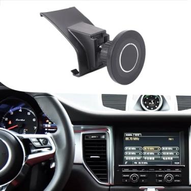 Imagem de Suporte de telefone para carro compatível com Porsche Macan 2015-2025/Cayenne 2019-2023, suporte para celular com saída de ar no console central, suporte de navegação, acessórios de suporte de