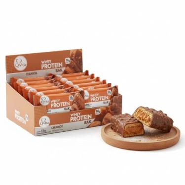 Imagem de Barra Protein Zero Q-VITA Pasta de Amendoim 36g 18 unidades