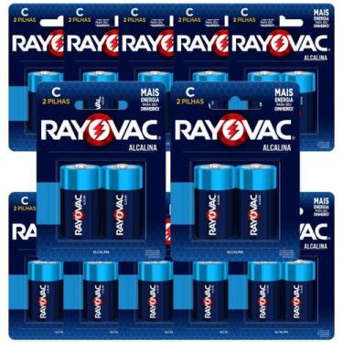 Imagem de Pilha Alcalina Rayovac C - Caixa com 12 Cartelas de 2 Pilhas (24 pilha