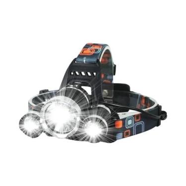 Imagem de Lanterna De Cabeça LED Recarregável USB 18650 Potente E À Prova d'Água