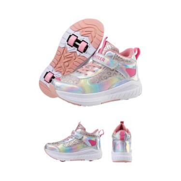 Imagem de Patins De Rodas Infantis De Cano Alto Para Meninas, 4 Rodas, Resistent