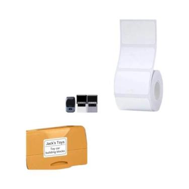 Imagem de Papel De Etiqueta Térmica Colorida Niimbot M2 Branco Prata Transparent