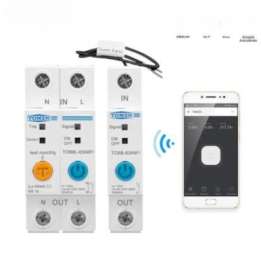 Imagem de Disjuntor Inteligente WiFi Para Casa Com Temporizador, Relé De 63A, Me