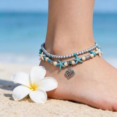 Imagem de Tornozeleira feminina moderna, oferecendo uma estética elegante e adaptável que complementa vários estilos de verão e códigos de vestuário descontraídos