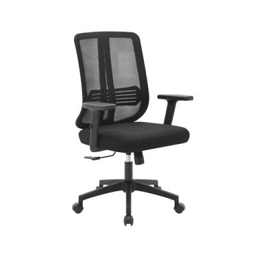 Imagem de Cadeira Diretor Ergonômica Montana Preta NR17 com Encosto em Tela Mesh, Apoio Lombar, Ajuste de Braços, Assento em Espuma de Alta Densidade, Ideal para Escritório e Home Office