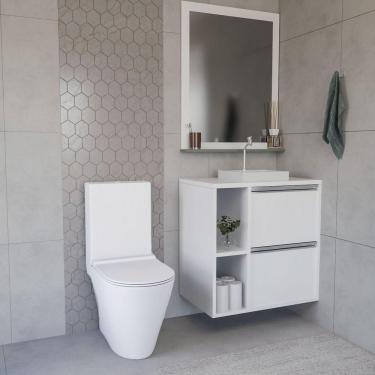 Imagem de Conjunto Gabinete E Espelhiera Plena Compact 60cm Branco