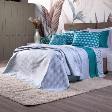 Imagem de Kit Cobre Leito Vênus Dupla Face C/ Almofada Queen 06 Peças