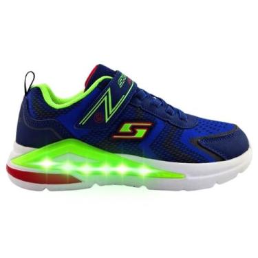 Imagem de Tênis Infantil Menino Skechers Com Luzes 401660l/Nvlm Tri Namics, Azul