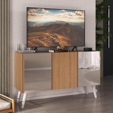 Imagem de Rack Tv Até 32 Polegadas Retrô Com Espelhos Mp1078 Rustic branco