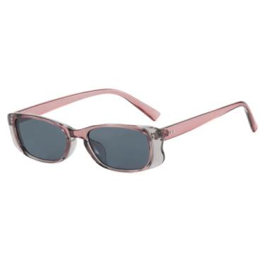 Imagem de VFDHN Óculos de Sol Femininos Fashion com Armação Retrô e Lentes para Uso Externo, Estilo Masculino (6214-C6)