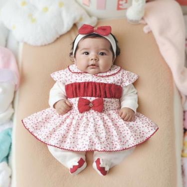 Imagem de Kit 3 Peças Macacão Para Bebê de Malha Menina Longo Charlote - Marias 