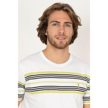 Imagem de Camiseta Listrada Aleatory Engage Branca-Masculino
