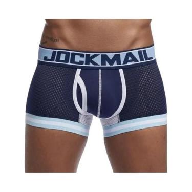 Imagem de Cuecas Boxer De Algodão Com Malha Para Homens, Com Bolsa U, Roupa Ínti