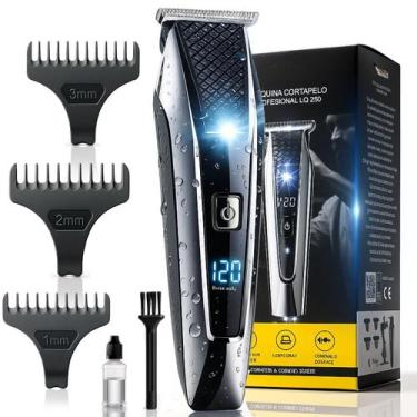 Imagem de Máquina de Cortar Cabelo Aparador Barba A Prova Dagua Profissional Rec