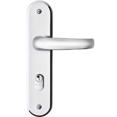 Imagem de Fechadura Inox Line de 40 Mm Maçaneta Em Zamac 272 Espelho Em Aço Inox 03272a4ca Papaiz Fech.int