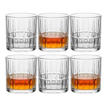 Imagem de Jogo 6 Copo de Whisky Vidro Baixo Rocks Cristalle Drink Uisque Negroni