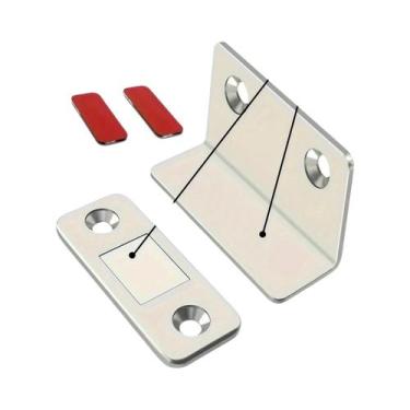 Imagem de Fechadura Magnética Para Porta, 2 Peças, Adesão Forte Invisível, Monta