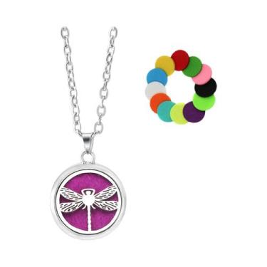 Imagem de Colar Difusor De Óleo Essencial Em Aço Inoxidável Para Mulheres, Pinge