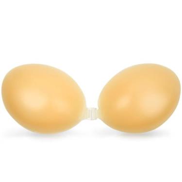 Imagem de Sostén Adhesivo Invisible AURUZA Sin Tirantes y Push-Up en Color Caqui