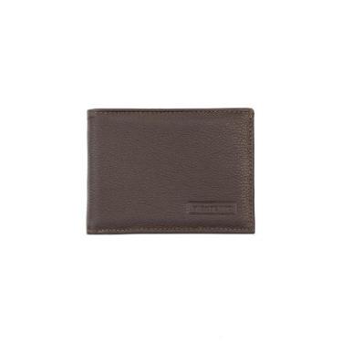 Imagem de Carteira masculina de couro floater John, Café