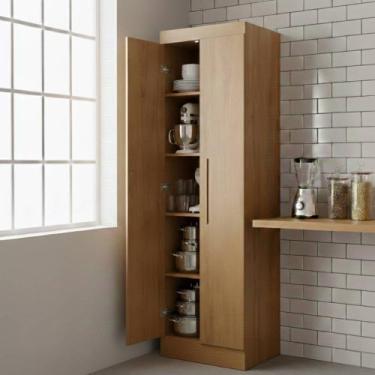 Imagem de Armário de Cozinha Sara MDF 2 Portas e 4 Prateleiras Moderna Mobília -
