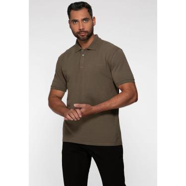 Imagem de Camisa Polo Guess Silk Relevo Est 1981 Verde Oliva-Masculino