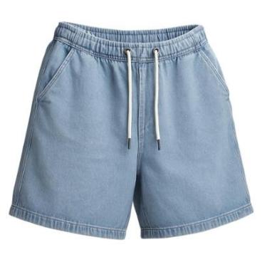 Imagem de Bermuda Jeans Masculina Casual Larga com Bolsos Funcionais e Ajuste Confortável-Masculino