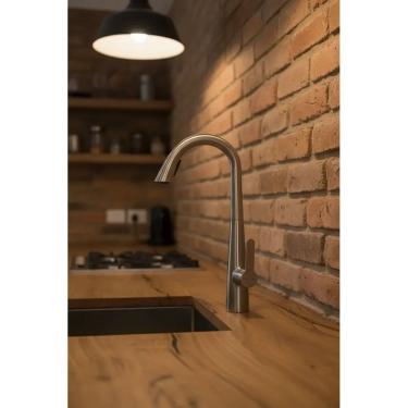 Imagem de Torneira Cozinha Monocomando Gourmet Inox Extensivel Ducha Quente e Fria