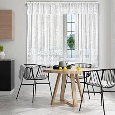Imagem de Cortina Cozinha 2,00 X 1,50m Renda Branca - Interlar