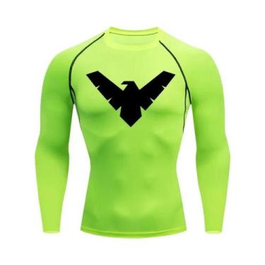 Imagem de Camiseta De Compressão Masculina De Secagem Rápida Para Corrida, Manga