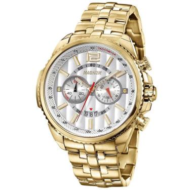 Imagem de Relógio Magnum Masculino Ref: Ma32229h Cronógrafo Dourado