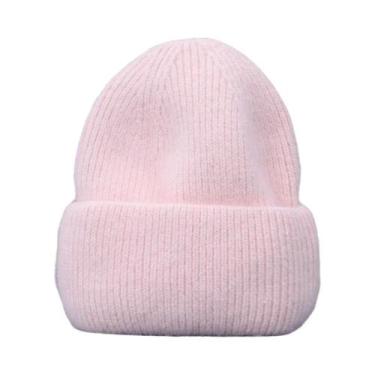 Imagem de Chapéu De Inverno Feminino, Gorro Quente De Pele De Coelho Real, Gorro