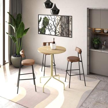 Imagem de Mesa Bistrô Barcelona 80cm Ciliegio