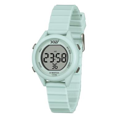Imagem de Relógio X-Watch Feminino Ref: Xfppd102 Bxax Esportivo Digital Verde Água