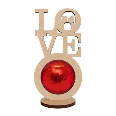 Imagem de Porta Bombom MDF Cru  Decoração Romântica com Suporte para Chocolate -