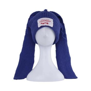 Imagem de Gorro Feminino De Inverno De Crochê Com Orelhas De Raposa, Estilo Hip-