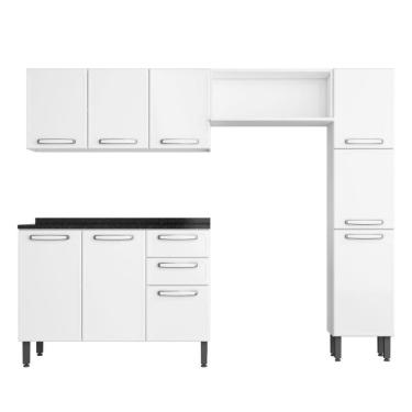 Imagem de Cozinha Compacta Em Aço 9 Portas 2 Gav Evidence Bertolini