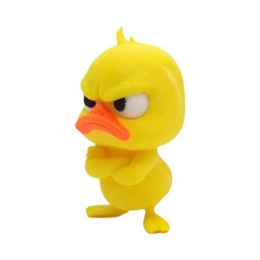 Imagem de Conjunto De 3 Figuras Clássicas De Pato Amarelo Zangado Com Bico E Pés