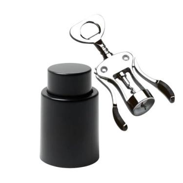 Imagem de Kit Saca-Rolhas e Tampa de Pressão para Vinho 2 Peças - Brinox
