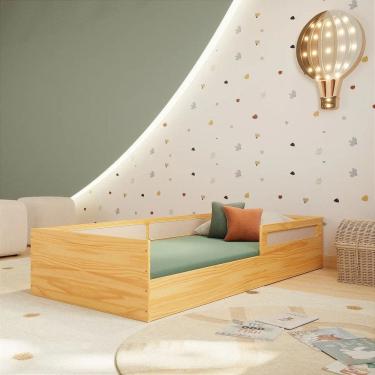 Imagem de Cama Montessoriana com Grades Divertidamente Marrom
