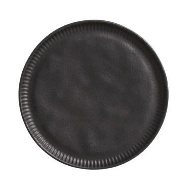 Imagem de CONJUNTO C/ 6 PRATOS SOBREMESA LINHAS PRETO MATTE Ø 21,5 cm - Porto Br