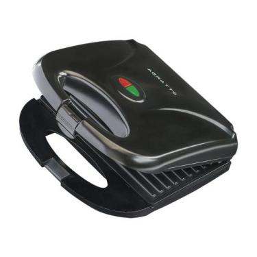 Imagem de Grill Sanduicheira SA-01 Antiaderente Agratto, Preto, 110V