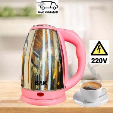 Imagem de Chaleira Elétrica Inox 1,8 Litros 220V Rosa Jarra Elétrica - Bak