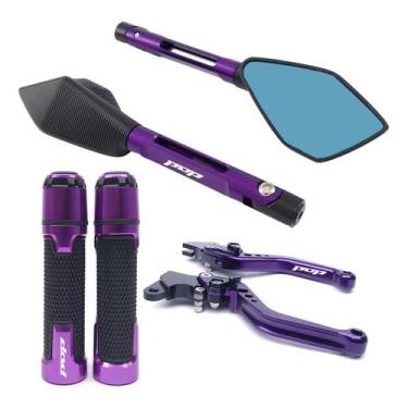 Imagem de Kit Manete Manopla Retrovisor Pop 100 Pop 110 Gravado Laser - Special 