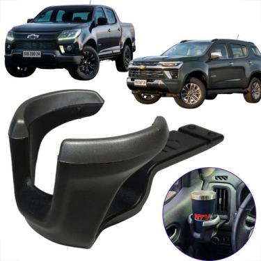 Imagem de Porta Copos Painel S10 e Trailblazer 2017 a 2023 Preto Borda Prata Mod